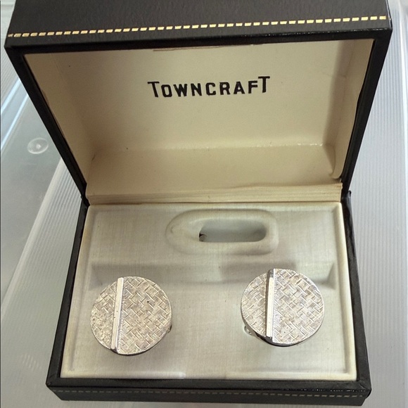 Towncraft Other - Towncraft Textured Silver Cufflinks